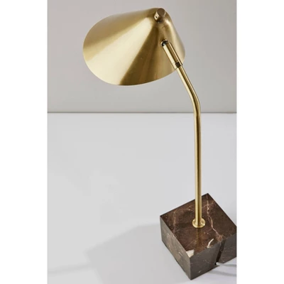 Hawthorne Desk Lamp Antique Brass - Adesso 3 Hawthorne Desk Lamp Antique Brass - Adesso - Image 3