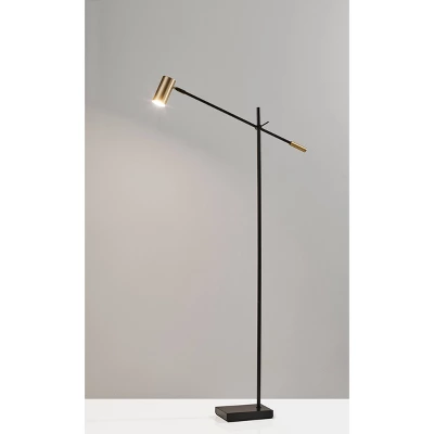 58" X 63" Collette Floor Lamp (Includes LED Light Bulb) Black - Adesso 1 58" X 63" Collette Floor Lamp (Includes LED Light Bulb) Black - Adesso