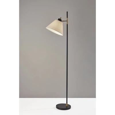 Matthew Floor Lamp Black/Antique Brass - Adesso 1 Matthew Floor Lamp Black/Antique Brass - Adesso