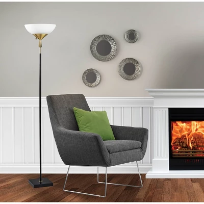 300W Noah Torchiere Black - Adesso 3 300W Noah Torchiere Black - Adesso - Image 3