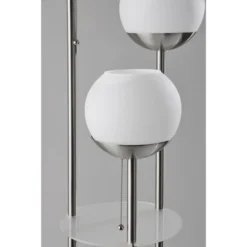 Bianca Shelf Floor Lamp Brushed Steel - Adesso -Adesso GUEST 129f33f1 244a 44af bf37 a6d6f6d4aca4