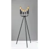 Adesso Rory Floor Lamp Black: Modern Metal Design, ETL Listed, 6 Bulb Capacity, Toggle Switch