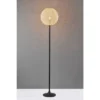 Adesso Havana Floor Lamp Bronze: Midcentury Design, Pull Chain, ETL Listed, Metal Body