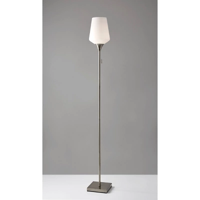 Roxy Floor Lamp Brushed Steel - Adesso 1 Roxy Floor Lamp Brushed Steel - Adesso