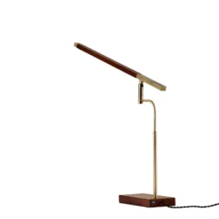 LED Barrett Desk Lamp Walnut/Brass (Includes LED Light Bulb) - Adesso 13 LED Barrett Desk Lamp Walnut/Brass (Includes LED Light Bulb) - Adesso -Adesso GUEST 19e55e85 0d3c 42ac a9ec abc57a2dcfc8