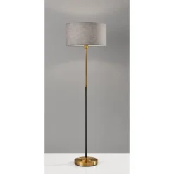 59" 3-way Bergen Floor Lamp Black - Adesso