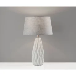 2pc Joan Table Lamps Bonus White - Adesso: Ceramic Base, Cone Shade, No Assembly Required -Adesso GUEST 1e7891f1 f9d0 4b74 8839 04eeef217a91