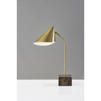 Hawthorne Desk Lamp Antique Brass - Adesso 1 Hawthorne Desk Lamp Antique Brass - Adesso