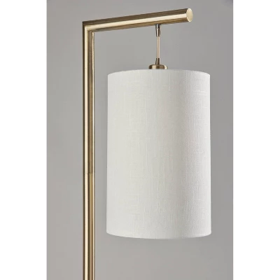 Reggie Floor Lamp Antique Brass - Adesso 4 Reggie Floor Lamp Antique Brass - Adesso - Image 4