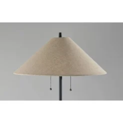 Palmer Walnut Floor Lamp Black - Adesso -Adesso GUEST 27755b15 0238 4a06 80a2 30cc1a0df82f