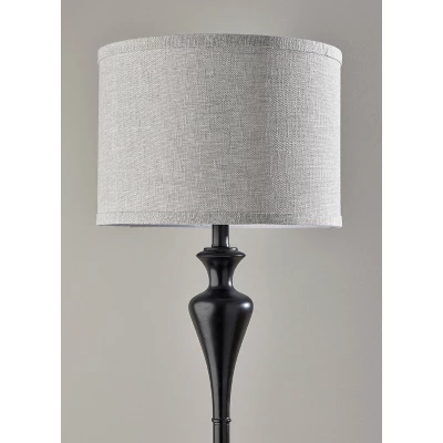 Caleb Floor Lamp Black - Adesso 1 Caleb Floor Lamp Black - Adesso
