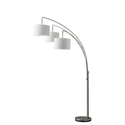 Trinity Arc Lamp Brushed Steel - Adesso -Adesso GUEST 2c8ef69d 0deb 4013 9dac 64847cf39420