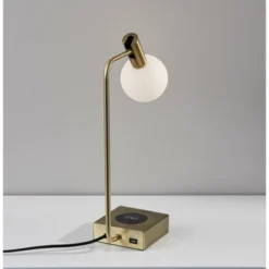 Windsor Charge Table Lamp Antique Brass (Includes LED Light Bulb) - Adesso 7 Windsor Charge Table Lamp Antique Brass (Includes LED Light Bulb) - Adesso -Adesso GUEST 2eda8468 4f90 489d 98f2 57a564ec7c4b