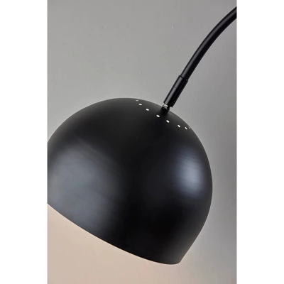 Adesso Wilder Arc Lamp Black: Modern Metal Dome Shade, ETL Listed, 77" Height, No Bulbs Included 2 Adesso Wilder Arc Lamp Black: Modern Metal Dome Shade, ETL Listed, 77" Height, No Bulbs Included - Image 2