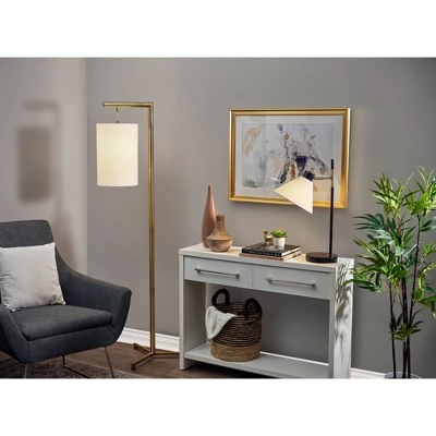 Reggie Floor Lamp Antique Brass - Adesso 1 Reggie Floor Lamp Antique Brass - Adesso