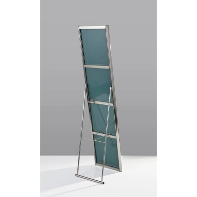 59" Alice Floor Mirror Silver - Adesso 1 59" Alice Floor Mirror Silver - Adesso