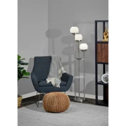 Bianca Shelf Floor Lamp Brushed Steel - Adesso
