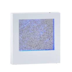 9" LED Glitter Light Box Silver - Adesso: Modern Novelty Lamp, ETL Listed, Rechargeable With USB & Battery Power -Adesso GUEST 36735389 a487 47b7 8802 1cbe7a521c96