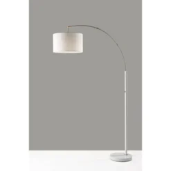 Preston Arc Lamp Brushed Steel White - Adesso 5 Preston Arc Lamp Brushed Steel White - Adesso -Adesso GUEST 38da2b06 21c1 4871 9a26 4d76f7d0913a