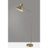 Adesso Duke Floor Lamp Antique Brass: ETL Listed, Metal Shade, 1-Light, 67.5" Tall, Modern Decor