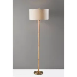 Madeline Floor Lamp Natural Rubberwood Antique Brass - Adesso 7 Madeline Floor Lamp Natural Rubberwood Antique Brass - Adesso -Adesso GUEST 3c57c3b8 aac3 488e ac54 d2eede3b7e9d