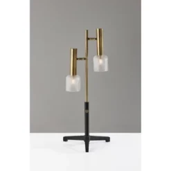 Melvin LED Table Lamp Antique Brass (Includes LED Light Bulb) Black - Adesso -Adesso GUEST 3fee5457 bf10 44b6 9a68 9d38b25c4050