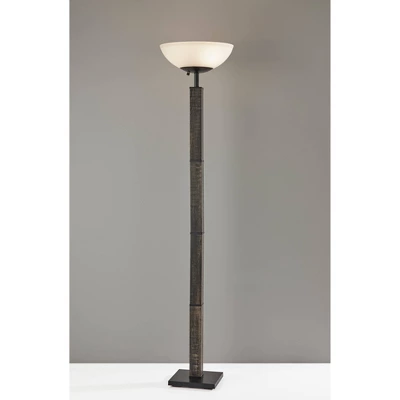 300W Kona Torchiere Black - Adesso 1 300W Kona Torchiere Black - Adesso