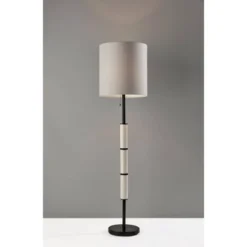 Vanessa Floor Lamp With Textured Ceramic - Adesso -Adesso GUEST 460cd23e a19d 401d ae99 4dbc005d71cb
