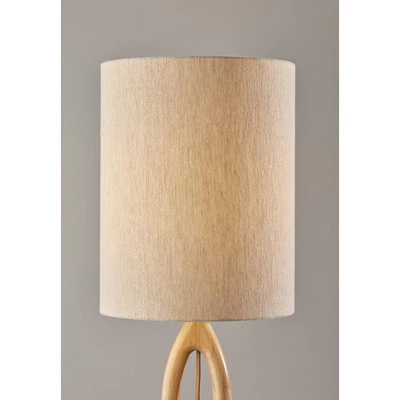 Adesso Mayfair Floor Lamp Natural: ETL Listed, Beige Drum Shade, Metal Base, Rotary Switch 5 Adesso Mayfair Floor Lamp Natural: ETL Listed, Beige Drum Shade, Metal Base, Rotary Switch - Image 5