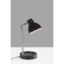 Adesso Slender Floor Lamp (Includes LED Light Bulb) Black: Modern Design, ETL Listed, Metal Body, Rocker Switch -Adesso GUEST 4ba4d02d b729 488a bfd8 7d8ba86a4d8a