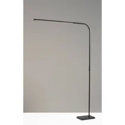 Adesso Cullen Arc Lamp With Smart Switch (Includes LED Light Bulb) Black: Marble Base, ETL Listed, Touch Sensor -Adesso GUEST 4ca927d2 466a 4523 97b8 b3bd262f1ec8