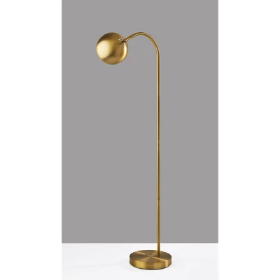 Emerson Floor Lamp Antique Brass - Adesso 2 Emerson Floor Lamp Antique Brass - Adesso - Image 2