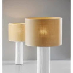 Adesso Primrose Table Lamp White: Ceramic Body, Beige Shade, No Assembly, UL Listed, 24.5" Height 7 Adesso Primrose Table Lamp White: Ceramic Body, Beige Shade, No Assembly, UL Listed, 24.5" Height -Adesso GUEST 56ed3293 8ad9 438d 8aa6 c48c238894e8