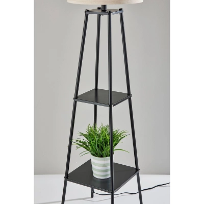 Adrian Shelf Floor Lamp Black - Adesso 3 Adrian Shelf Floor Lamp Black - Adesso - Image 3