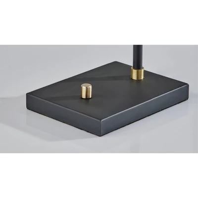 Derrick Table Lamp With Brass Accents Black - Adesso 2 Derrick Table Lamp With Brass Accents Black - Adesso - Image 2