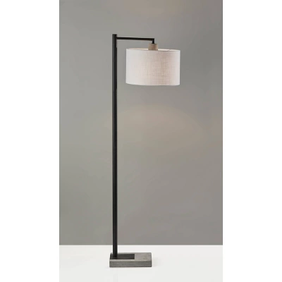 Devin Floor Lamp Black - Adesso 2 Devin Floor Lamp Black - Adesso - Image 2