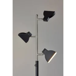 Adesso Slender Tree Lamp (Includes LED Light Bulb) Black: Modern Dimmable Metal Floor Lamp, ETL Listed -Adesso GUEST 66c67438 bd6a 438e 8688 ecf247da54a3