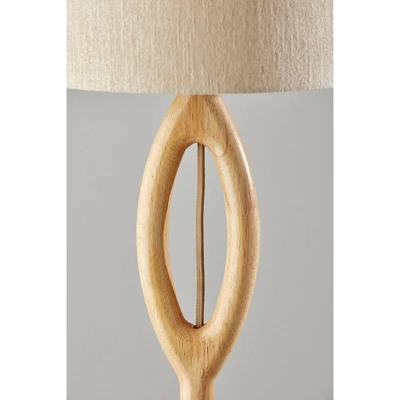 Adesso Mayfair Floor Lamp Natural: ETL Listed, Beige Drum Shade, Metal Base, Rotary Switch 3 Adesso Mayfair Floor Lamp Natural: ETL Listed, Beige Drum Shade, Metal Base, Rotary Switch - Image 3