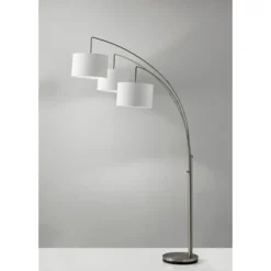 Trinity Arc Lamp Brushed Steel - Adesso -Adesso GUEST 6d67da15 fc1e 4710 882d a9bf343aab28