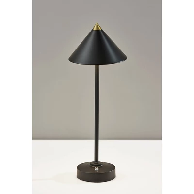Adesso Ritchie Cordless Table Lamp: 15" Height, Touch Dimmer, IPX4, Metal Shade, UL Listed 2 Adesso Ritchie Cordless Table Lamp: 15" Height, Touch Dimmer, IPX4, Metal Shade, UL Listed - Image 2