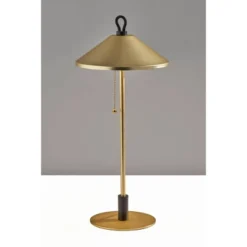 Adesso Kaden Table Lamp: Dual-Metal, Pull-Chain Switch, ETL Listed, No Assembly Required, Includes LED Bulb
