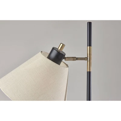 Matthew Floor Lamp Black/Antique Brass - Adesso 3 Matthew Floor Lamp Black/Antique Brass - Adesso - Image 3