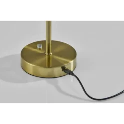 Adesso Tommy Cordless Table Lamp (Includes LED Light Bulb) Antique Brass: Modern Metal Desk Lamp, 3-Way Touch Sensor, UL Listed