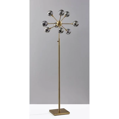 Adesso Starling Floor Lamp (Includes LED Light Bulb) Brass: Modern 9-Light, Dimmable, Touch Sensor, ETL Listed 3 Adesso Starling Floor Lamp (Includes LED Light Bulb) Brass: Modern 9-Light, Dimmable, Touch Sensor, ETL Listed - Image 3
