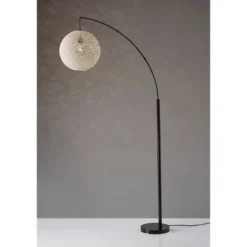 Havana Arc Lamp Natural/Bronze - Adesso -Adesso GUEST 76838c53 54ea 4917 805a 1cb785d7ea2b