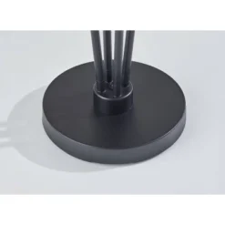 Adesso Wentworth Floor Lamp Black/Natural : Asymmetrical 4-Arm, Beige Linen Shades, ETL Listed -Adesso GUEST 79ad6ff5 8ade 4d59 9308 e4f06cbd9325