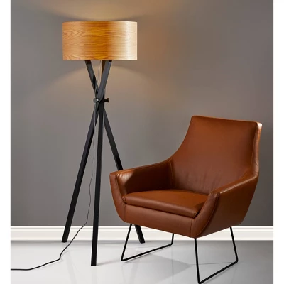 62" Bronx Collection Floor Lamp Black - Adesso 3 62" Bronx Collection Floor Lamp Black - Adesso - Image 3
