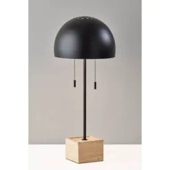 Adesso WIlder Desk Lamp Black: ETL Listed, Metal Shade, 1-Way Socket Pull Chain, No Assembly Required