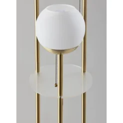 Bianca Shelf Floor Lamp Antique Brass - Adesso -Adesso GUEST 7b5c06a6 e201 4fdb b871 e4b2bb8c6211