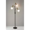 70" Sinclair 3 Arm Floor Lamp (Includes LED Light Bulb) Black - Adesso